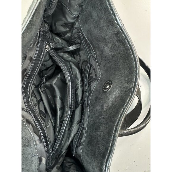 Michael Kors Hamilton Quilted Gun Metal Leather Small Tote Shoulder Bag - Picture 6 of 12